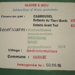 plaque sur le réservoir